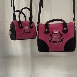 Juicy Couture Pink and Black Mini Bag Duo